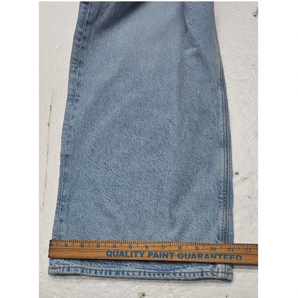 American Eagle Strigid Light Wash Wide Leg High Rise Jeans Womens 16 Regular